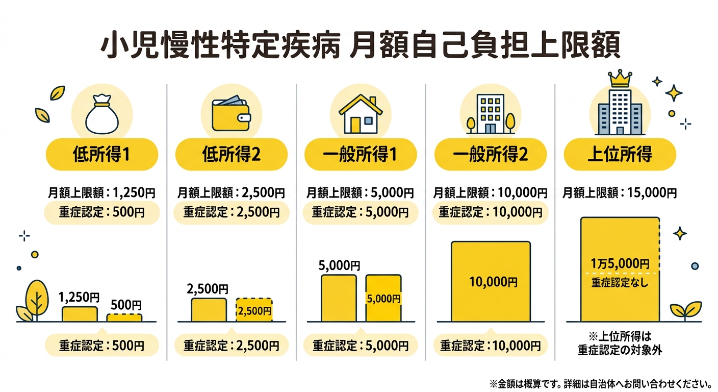 小児慢性特定疾病 月額自己負担上限額テーブル