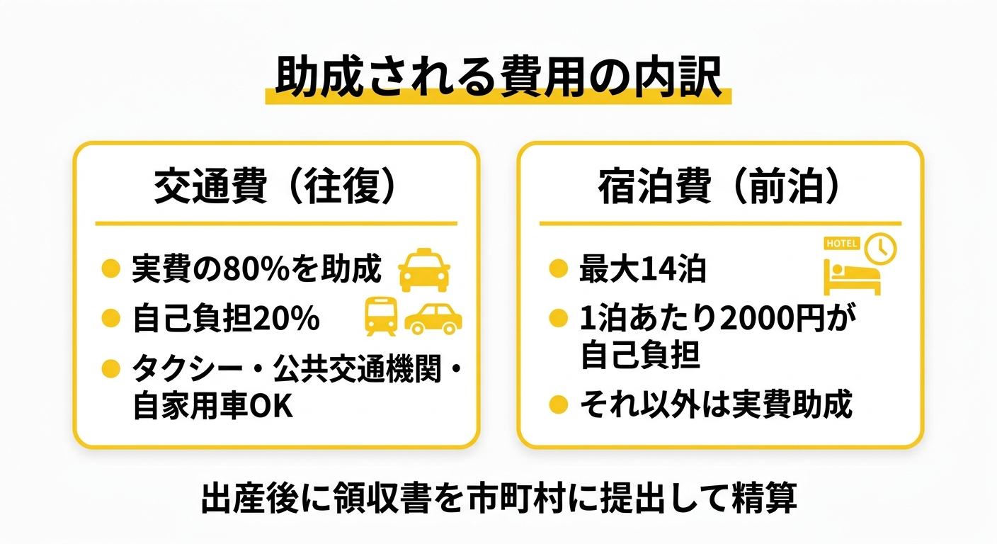 助成される費用の内訳