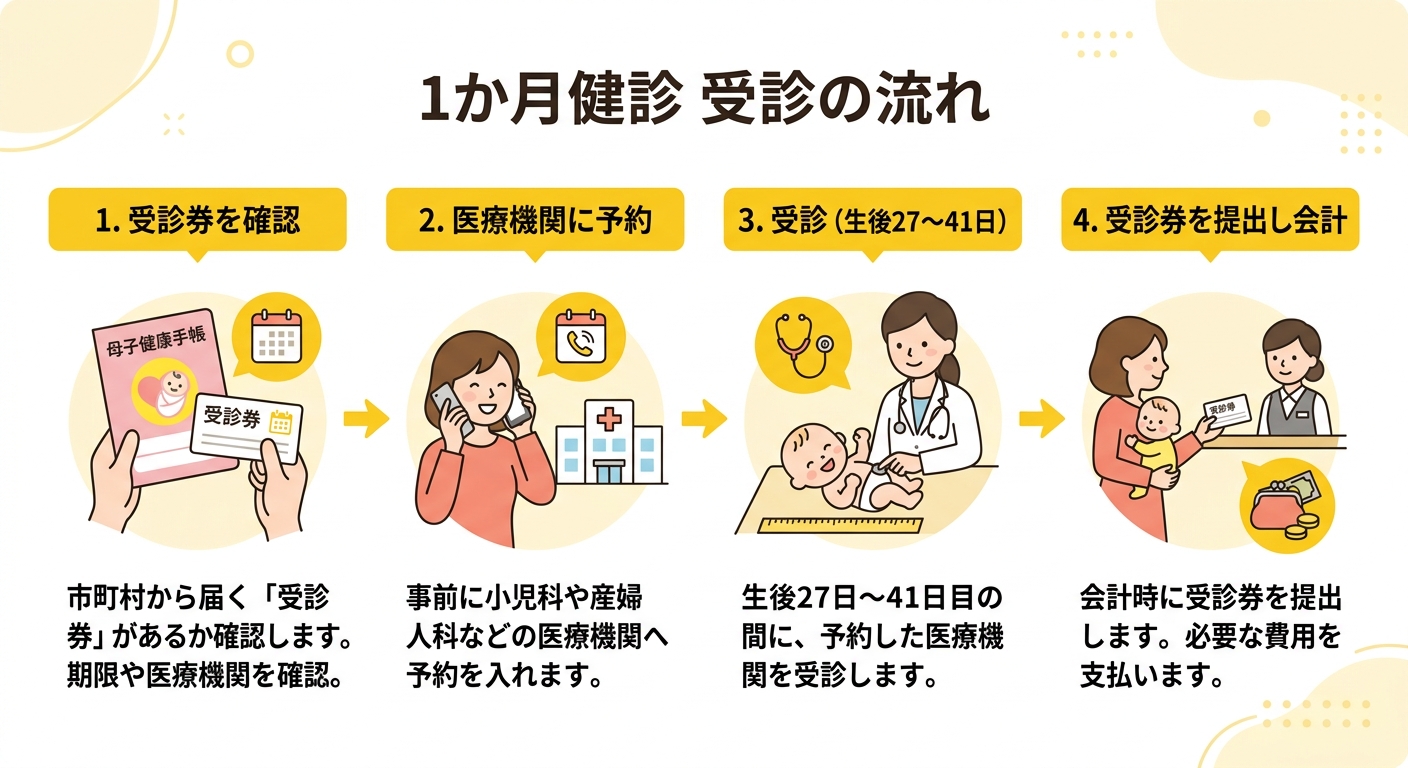 京都市1か月児健康診査費用助成の仕組み